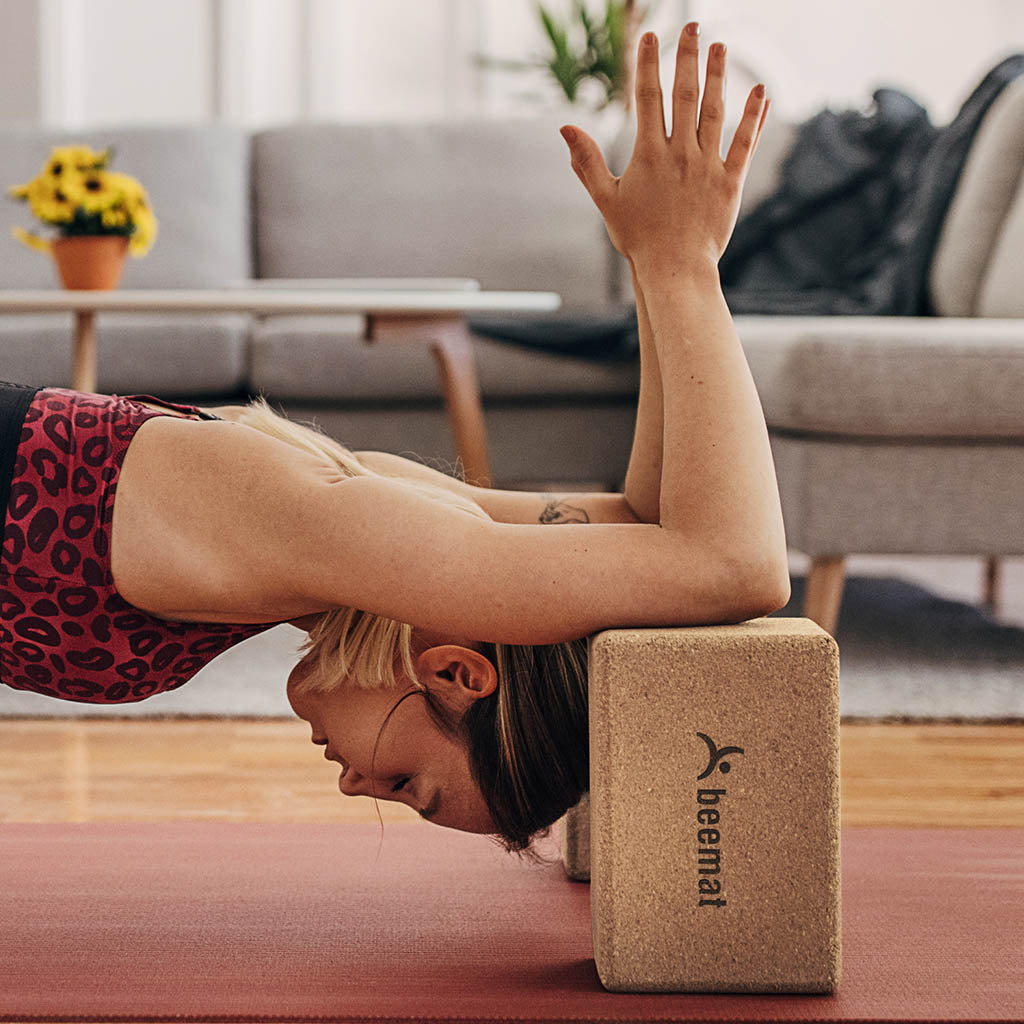 Beemat Hi Density Cork Yoga Block